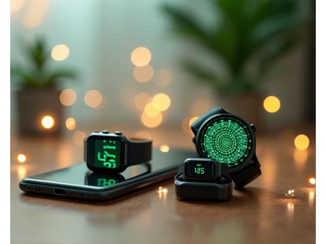 Various biometric devices and a smartphone connected to a central health dashboard, illustrating data flow and AI analysis.