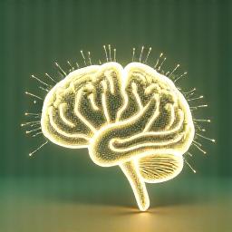 Illustration of a healthy brain with glowing neural connections