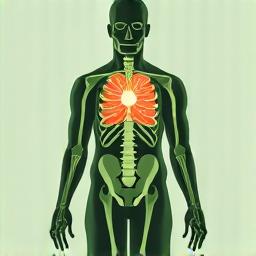 Illustration of strong, active human anatomy