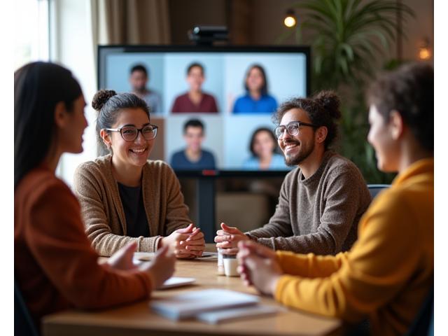 Diverse group of adults in a workshop setting, representing community support and shared wellness learning