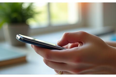 A person setting aside their smartphone and picking up a book, with natural elements like a plant nearby, symbolizing a break from technology and embracing quiet reflection.